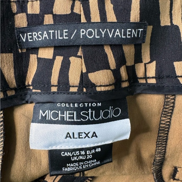 Addition Elle Michel Studio Tan & Black Graphic Print Ankle Size 16 - Picture 7 of 12